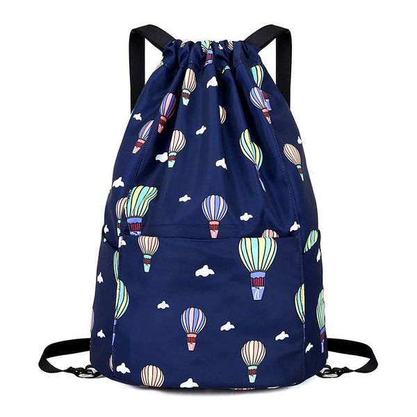 

waterproof drawstring sport bag, lightweight sackpack backpack for men and women (blue