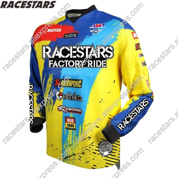 

racestars motocross moto jersey mountain bike clothing mtb bicycle t-shirt dh mx bicycle shirts offroad cross cycling jersey, Black;red