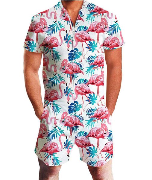 

летние мужские дизайнер комбинезон бич гавайи стиль mens casual костюм мода стиль homme одежда новое прибытие, Gray
