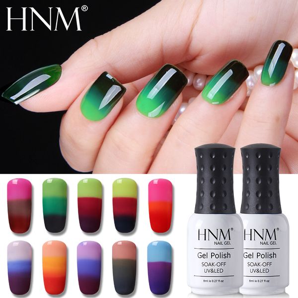 

nail gel 3 color changing 8ml thermo gel nail polish paint gellak hybrid varnish soak off semi permanent stamping nagellak, Red;pink