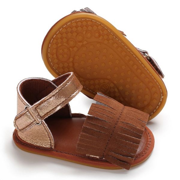 

fashion baby shoes for boy girl soft sole anti-slip baby sandals tassel design walking shoes, Black;red