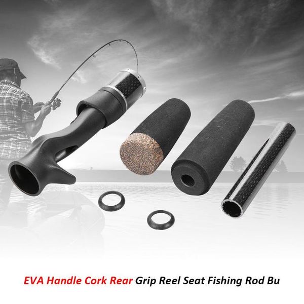

acs plastic eva handle split cork rear grip reel seat fishing rod building repair kit for baitcasting/spinning fishing reel new
