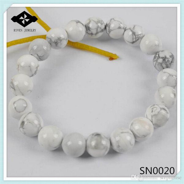 

sn0020 8 mm howlite bracelet for 25 pieces, Black