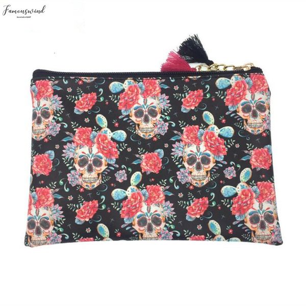 

m036 2020 cartoon pu bag for women unicorn skull printing tassel cloth bag girl women bag gift wholesale