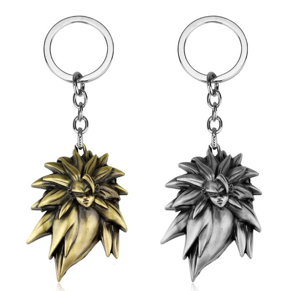 

anime ball z son goku keychain logo silver metal key chain keyring gift for fans