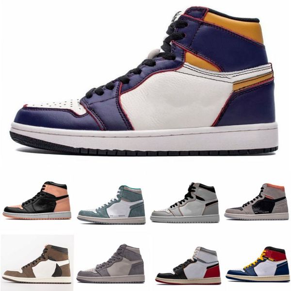

fashion 2019 authentic new travis cactus jack 1 la union 1 sb count purple light bone turbo green men basketball shoes athletic sneakers