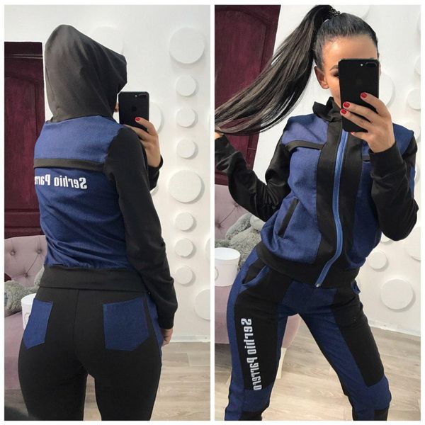 

2019 women's autumn sports leisure suit 2-piece set, Gray