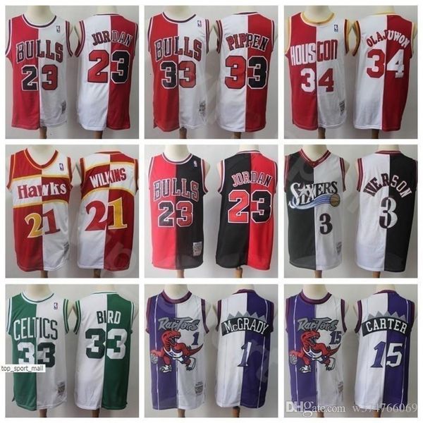 2019 Split Two Colors Basketball Jersey 