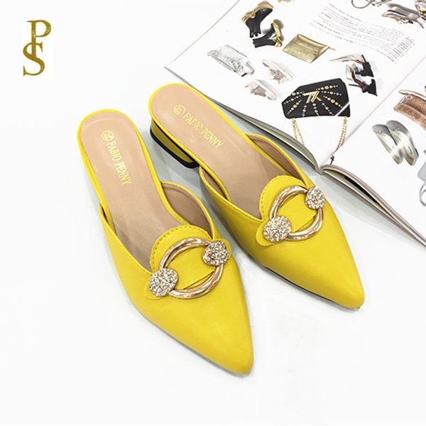 

women's shoes in summer pu sole slippers for ladies women's pointed shoes, Black