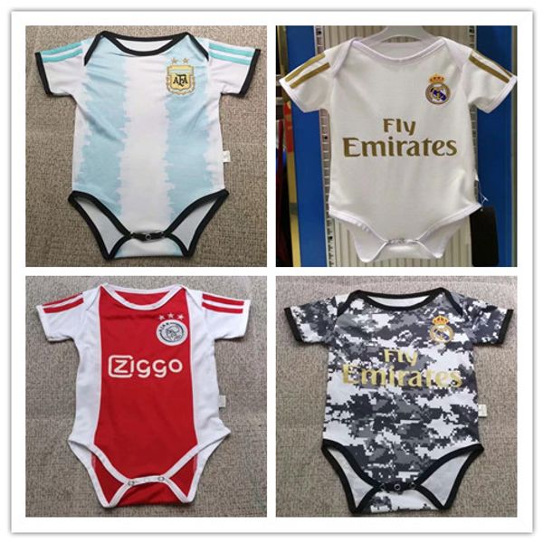 

2019 2020 the latest baby jersey real madrid ajax baby soccer jerseys 19 20 club 6-18 months short sleeves baby football shirt, Black;yellow