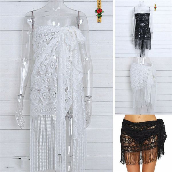 

black-and-white multi-purpose bikini shirt skirt trousers shawl hollow lace lady dress, Black;red