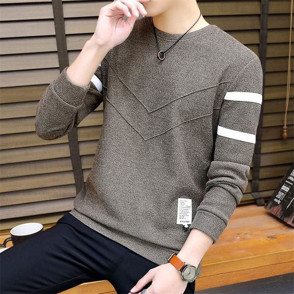 

2018 autumn winter men's thin sweater long sleeve casual o neck pullover knitted solid loose mes plus size new fashion slim, White;black