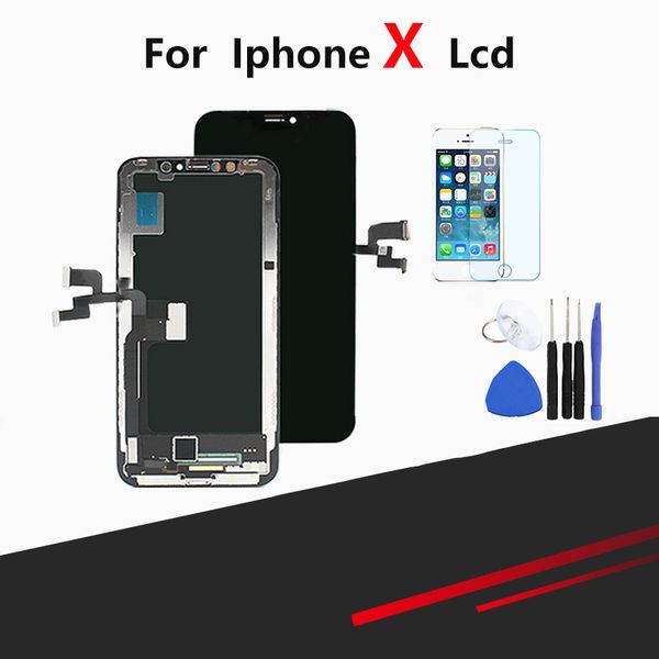 

1 pc gx amoled lcd or di play or creen for iphone x oem touch creen digitizer a embly replacement