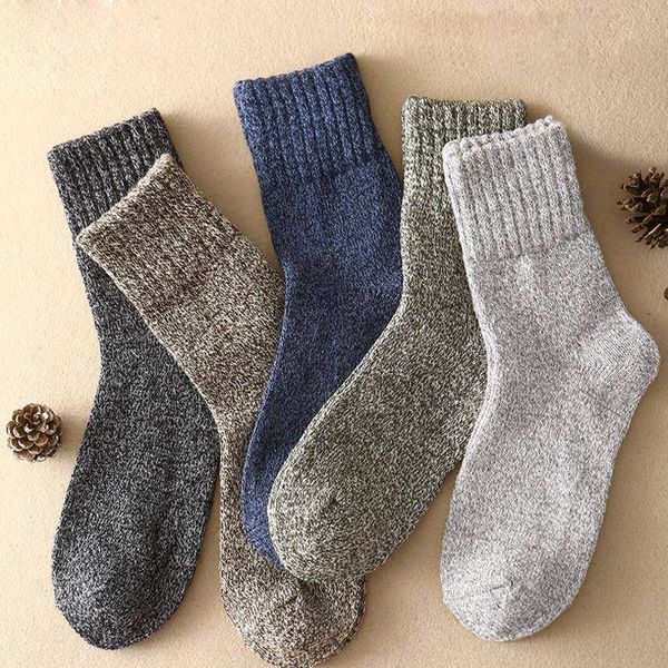 

sport socks warm wool casual thick line tube solid color cotton socks, Black