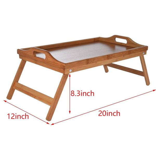

natural bamboo breakfast serving tray with handle serving breakfast in bed or use as a tv table foldable bed table lapdesk