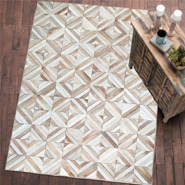 

luxury cowhide skin fur patchwork bedside rug big size genuine natural cow skin fur decoration office carpet