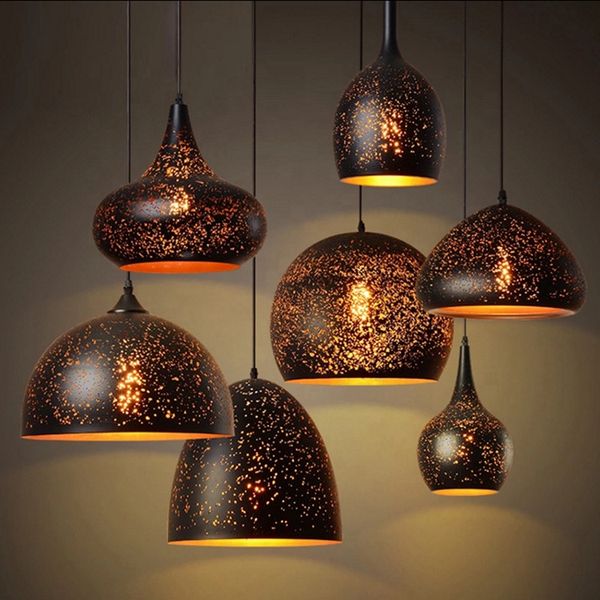 

modern black minimalist style art metal restaurant pendant light