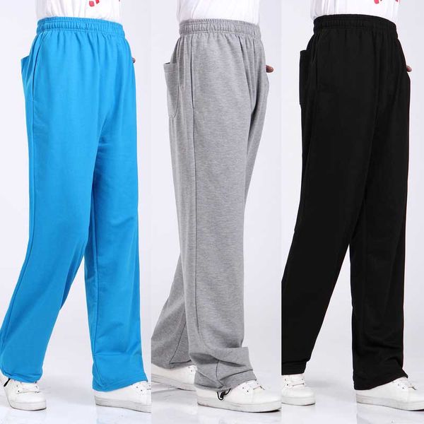 

plus size hip hop sportswear sweatpants men casual straight loose baggy joggers cotton pants solid harem trousers man clothes, Black