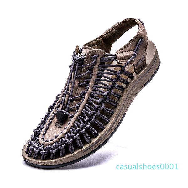

2019summer braided men's shoes, sandals, roman sandals, men's sports large size mens gladiator sandals summer cc1, Black