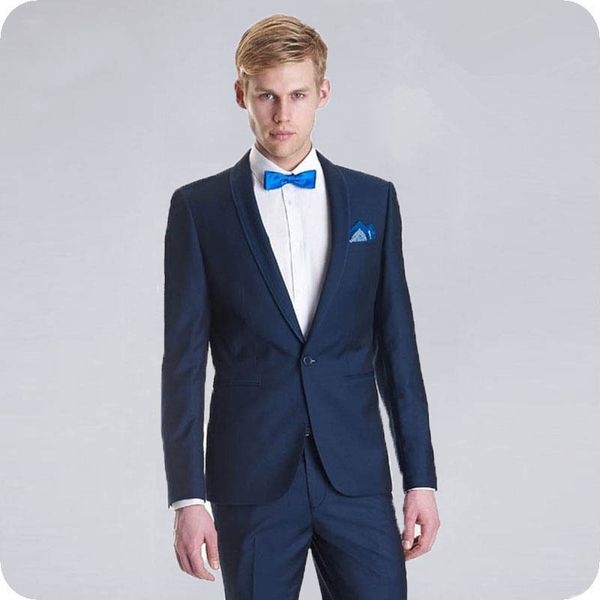 

latest coat pant designs navy blue groom tuxedo men suits for wedding shawl lapel bridegroom blazer jacket 2piece costume homme prom party, Black;gray