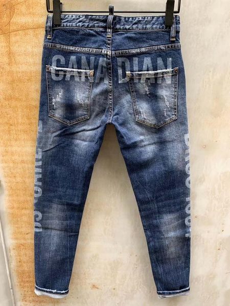 

dsenqi new men jeans ripped for jeans pants biker outwear man pants 987, Blue