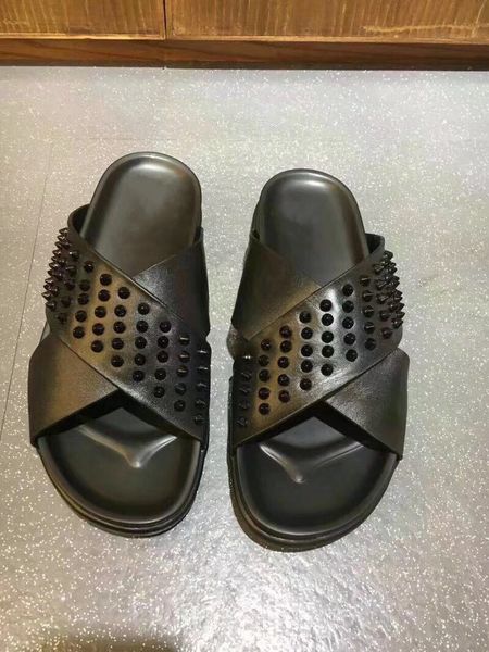 red bottom men slides