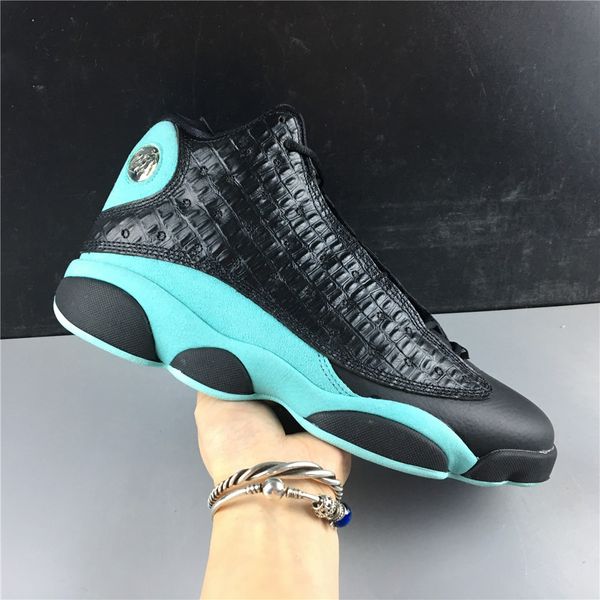 

new 13 xiii 13s island green low men basketball shoes male sneakers sports outdoor trainers with box size 40.5-47.5