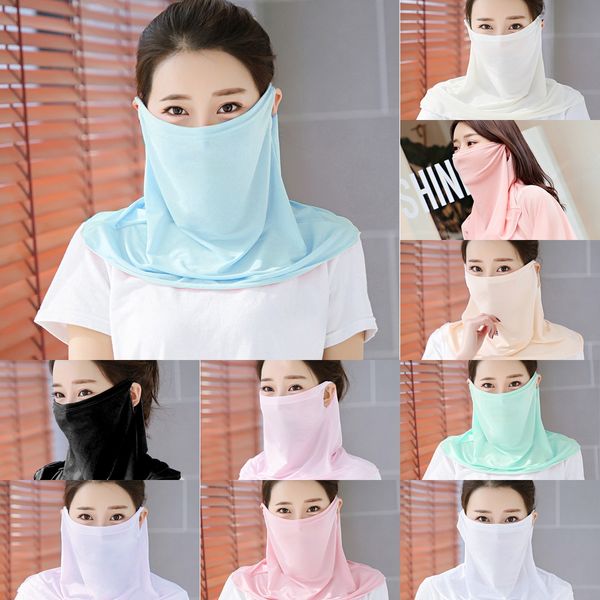 

c3vqj magic windproof triangle face motorcycle uv scarf mask scarf bandana dust-proof sunscreen cycling mask balaclava ski scar, Black