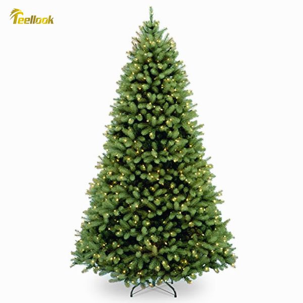

teellook 1.2m/3.0m new pe leaf christmas tree with led light source christmas mall l home decoration