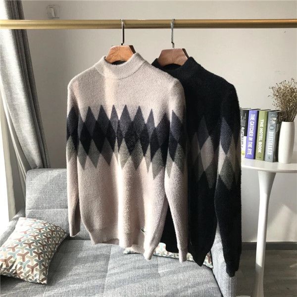 

luxurious brands design lcst crocodiles embroiderd mink wool sweater pullover men women outdoor streetwear sweatshirt jackets hoodies, Blue;black