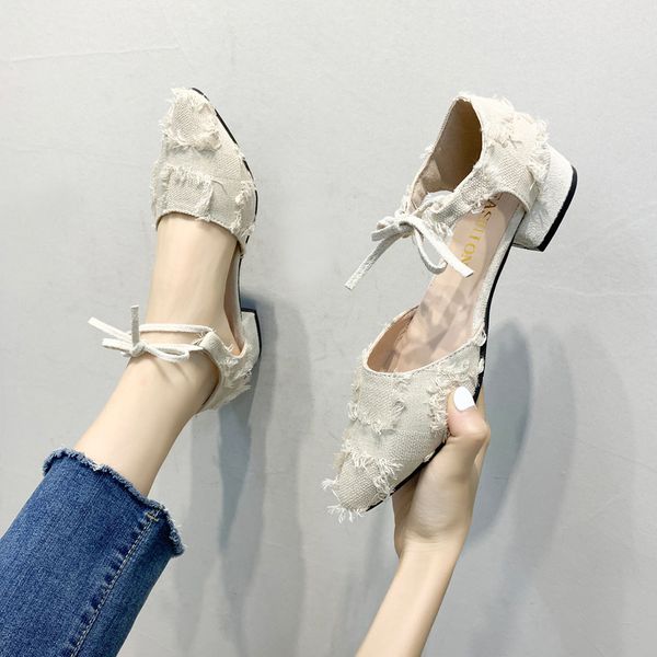 

block heels 2019 sandals clear shoes suit female beige all-match med chunky women's fashion heeled ladies comfort block high, Black