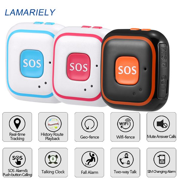 

gps tracker children kids mini gps locator personal real time tracking wifi lbs agps tracking two way calls fall alarm