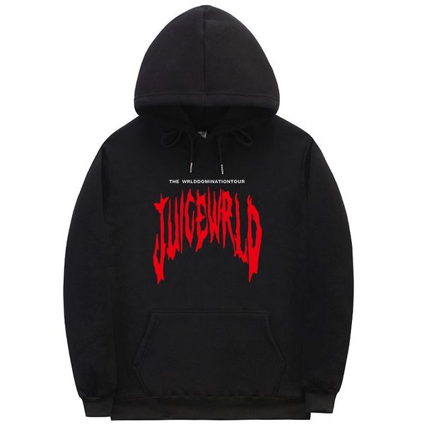 

rapper juice wrld hoodies men/women streetwear latest fashion print hip hop style cool juice wrld sweatshirt hoody coats, Black