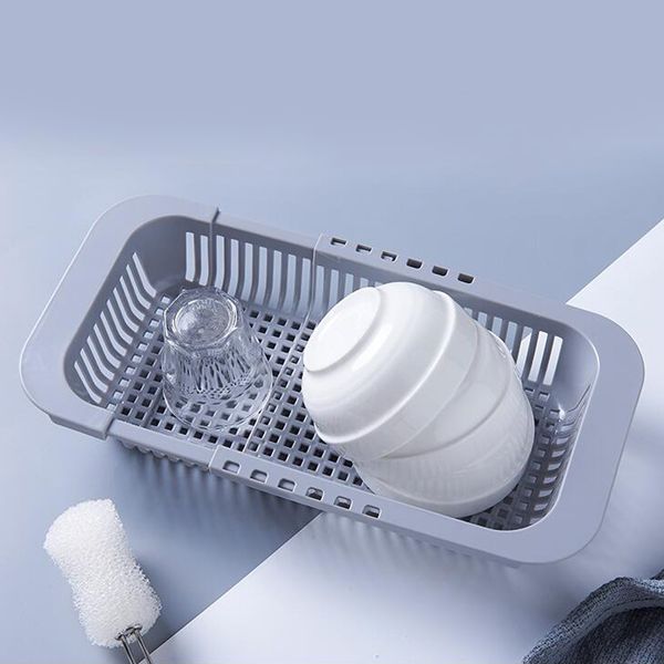 

sink drain basket rack pull retractable storage rack sink shelf 23cm-33cm