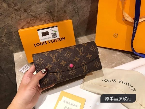 

Style wallet real leather long mall with box for women
