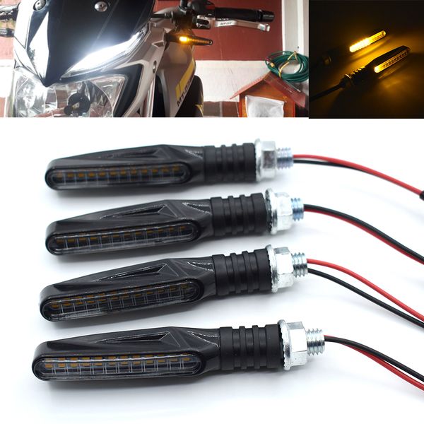 

Для 4 шт. Мотоцикл LED Мигающий Ходовой Сигнал Поворота Индикатор Стопа Гибкий Водо