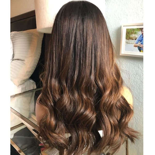 

highlight brown blonde lace front human hair wigs with baby hair body wave silk base full lace with bangs indian 360 fringe wigs, Black