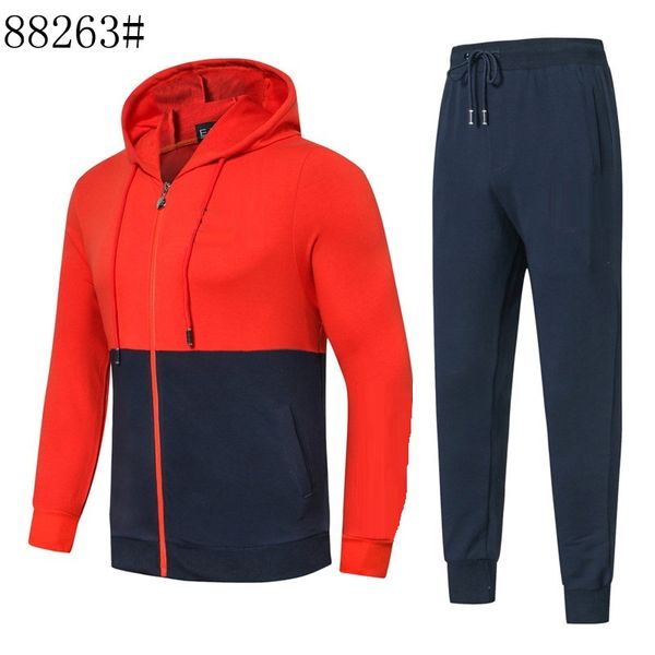 

new men's hoodies & sweatshirts sportswear man jacket + pants jogging jogger sets turtleneck sports mens tracksuits sweat suits, Gray