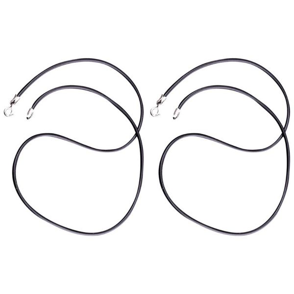 

2pcs 16 дюймов творческий rope мода модные пряжки rope rubber вспомогательное оборудование ювелирных изделий (черный, Silver