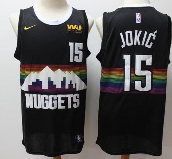 denver nuggets rainbow jersey white