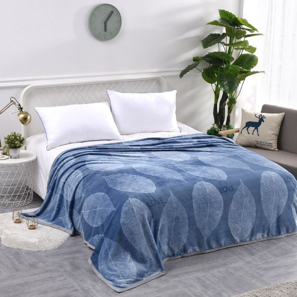 

iroyal thickened cloud velvet blanket printed coral velvet purple flannel gift yoga blanket