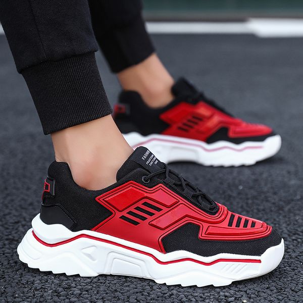 

men running shoes breathable lightweight mesh sports men sneakers outdoor footwear air cushion shoe athletic basket, Black