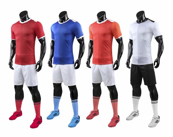 

оптовые настроенные мужчины футбол униформа мужских комплекты спортивных одежда, костюмы скидка дешевого мальчика футбол наборы топов с шорт, Black;red