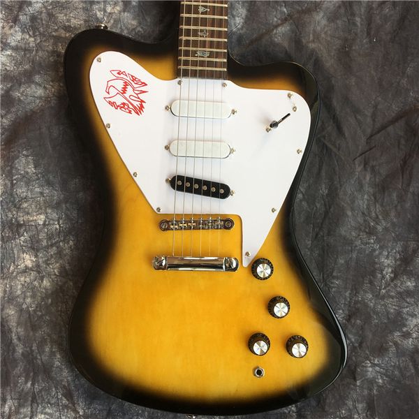 

бесплатная доставка. firebird 6-струнной электрогитары, желтый