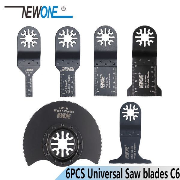 

newone 6pcs/set c6 hcs oscillating tool multi-function tool saw blades for wood/plastic/cutting for multimaster renovator