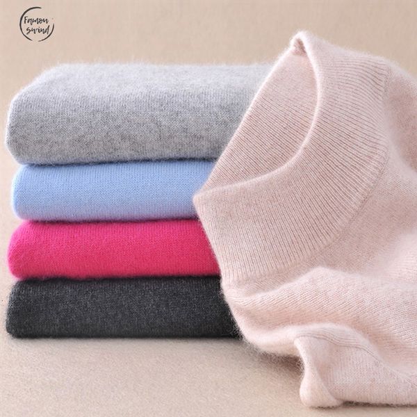 

женская свитер мода solid осень и зима теплая тонкий вязать водолазку пуловер клобук шеи свитер женщины 22 выбор цвета, White;black