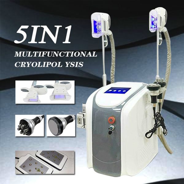 

criolipolisis cavitation/rf/cryo/vacuum / led body fat reduction cryolipolysis/weight loss/ body slimming/body contouring beauty spa machine, Black;white