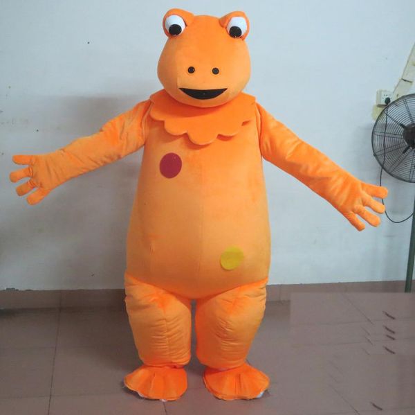 2018 venda Quente cor laranja dino dinossauro personagem de desenho animado traje da mascote terno para adulto