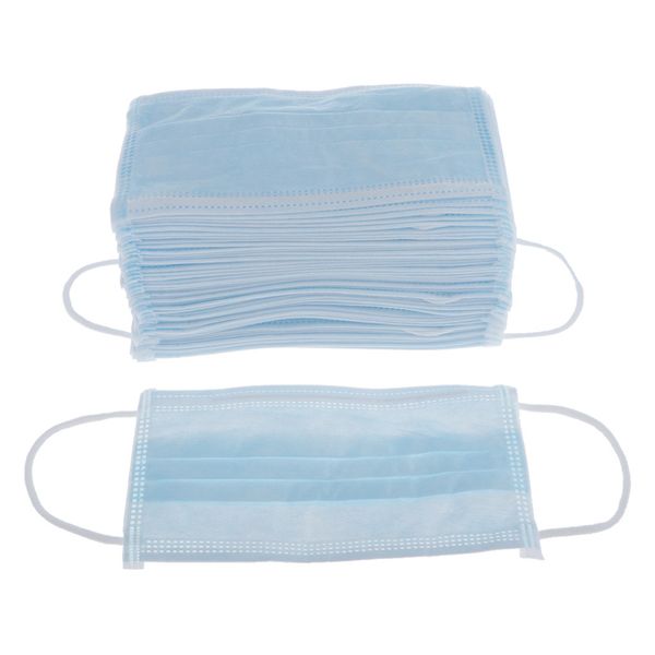

50pcs disposable face mask outdoor safety protective nonwoven face cover