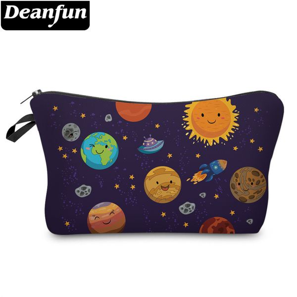 

deanfun 3d printed cosmetic bags planet pattern funny travel necessities for women makeup 51240